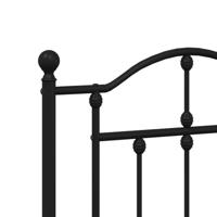 Bedframe met hoofd- en voeteneinde metaal zwart 120x200 cm - thumbnail