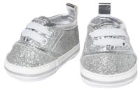 Heless Poppensneakers glitter zilver, 30-34 cm - thumbnail