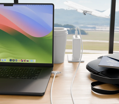 Hyper HyperJuice USB-C naar USB-C en Lightning hybrid silicone kabel (1.5m/60W) - Black Hyper HyperJuice USB-C naar USB-C en Lightning hybrid silicone kabel (1.5m/60W) - Black
