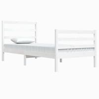 Bedframe massief grenenhout wit 120x190 cm - thumbnail