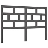 Hoofdbord 146x4x100 cm massief grenenhout grijs - thumbnail