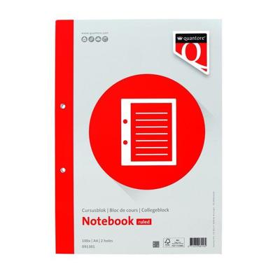 Cursusblok quantore a4 lijn met kantlijn 100vel