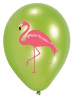 Amscan ballonnen flamingo 27 cm blauw/groen 6 stuks - thumbnail