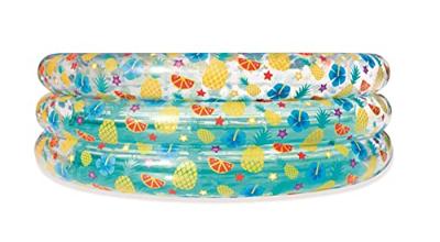 Bestway Opblaasbaar Zwembad 3 Ringen Transparant Tropisch 150x53 cm +6 Jaar Tuin 51045