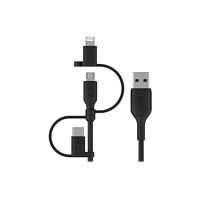 Belkin universele kabel (3-in-1 USB-C-, Lightning- en Micro-USB-laadkabel) Laad smartphones, tablets, powerbanks en meer op (1 m) - thumbnail