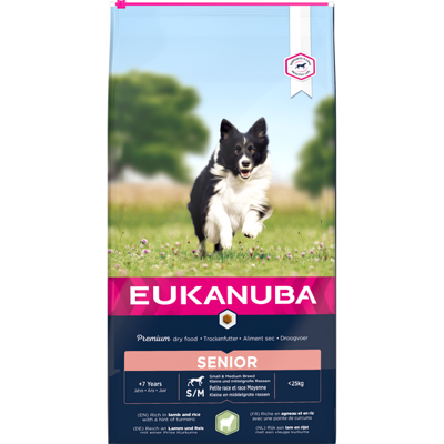 Eukanuba Dog - Senior small/medium lam & rijst 2.5kg Eukanuba Dog - Senior small/medium lam & rijst 2.5kg