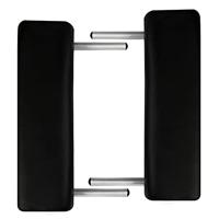 VidaXL Massagetafel met 2 zones inklapbaar aluminum frame zwart - thumbnail