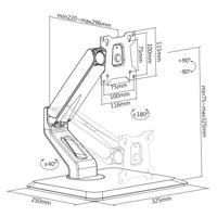 Neomounts FPMA-D885BLACK flatscreen bureausteun bevestiging - thumbnail