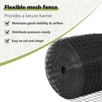 VidaXL Hek met paal grijs 0,8 x 10 m staal en pvc - thumbnail