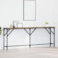 Wandtafel Oud Hout 200 x 29 x 75 cm Gelaagd hout en metaal - thumbnail