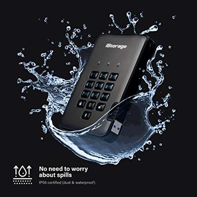 iStorage diskAshur PRO 2® 2 TB Externe harde schijf (2,5 inch) USB-A 3.2 Gen 2 Grafiet IS-DAP2-256-2000-C-G