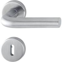Hoppe deurkruk met sleutelrozet - Bonn - deurdikte 37/42mm - RVS - thumbnail
