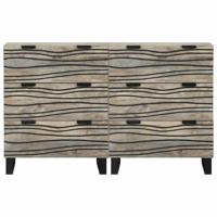 Dressoirs 2 pcs Wit 60 x 33.5 x 75 cm massief mangohout - thumbnail