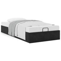 Bedframe zonder matras 100x200 cm fluweel zwart - thumbnail