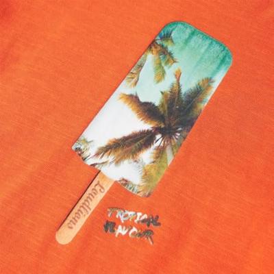 VidaXL Kindershirt 128 donkeroranje