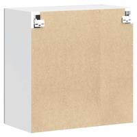 Keukenwandkast Porto bewerkt hout hoogglans wit - thumbnail