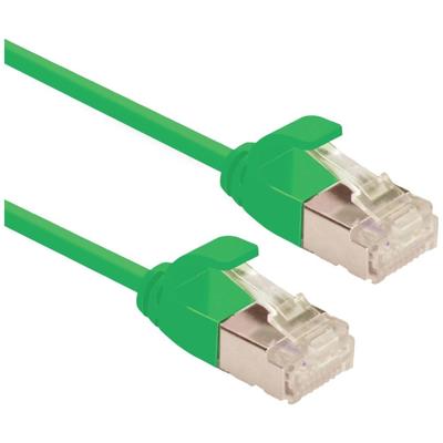 ROLINE F/UTP DataCenter Patchkabel Cat.6A (Class EA), LSOH, extra dun, groen, 0,15 m ROLINE F/UTP DataCenter Patchkabel Cat.6A (Class EA), LSOH, extra dun, groen, 0,15 m