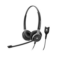 Sennheiser SC 660 binauraal hoofdband, zwart, zilver, hoofdtelefoon met microfoon (callcenter/kantoor, binauraal, hoofdband, zwart, zilver, bekabeld, 1 m) - thumbnail