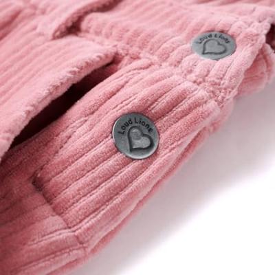 Kindertuinjurk 92 ribfluweel lichtroze