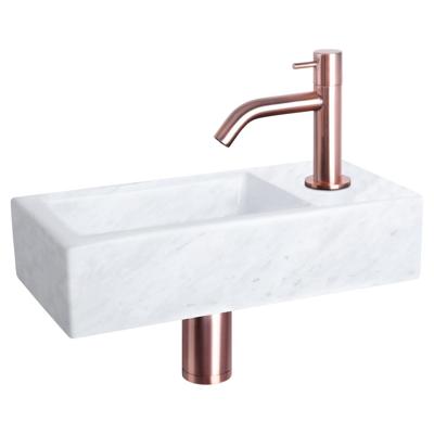 Fonteinset Differnz Helios 37.5x18.5x9.5 cm Marmer Wit Met Gebogen Kraan Rood Koper Differnz Fonteinset Differnz Helios 37.5x18.5x9.5 cm Marmer Wit Met Gebogen Kraan Rood Koper Differnz