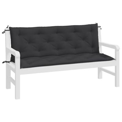VidaXL Tuinbankkussens 2 st 150x50x7 cm oxford stof zwart
