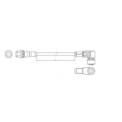 TE Connectivity 2273116-4 Sensor/actuator connector, geassembleerd M12 Aantal polen (sensoren): 3 Stekker, recht, Bus, haaks 1.50 m 1 stuk(s)