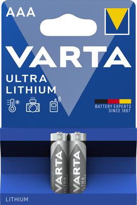 Varta Ultra Lithium AAA 2-pack Batterijen