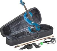 Stagg EVN 4/4 MBL elektrische viool metallic blauw met softcase - thumbnail