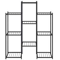Bloemenstandaard 83x25x100 cm ijzer zwart - thumbnail