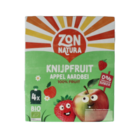 Zonnatura Knijpfruit appel/aardbei bio 4 Stuks - thumbnail