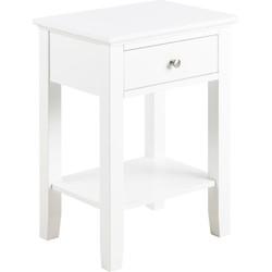 Bendt Nachtkastje 'Villads' Met 1 lade, kleur Wit Bendt Nachtkastje 'Villads' Met 1 lade, kleur Wit