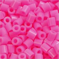 NABBI Strijkkralen, afm 5x5 mm, gatgrootte 2,5 mm, medium, roze (32222), 1100 stuk/ 1 doos - thumbnail