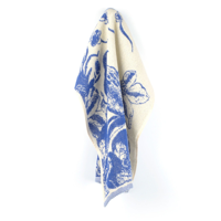 Bunzlau Castle - Handdoek 53x60cm Delfts Blauwe Vogel Koninklijk Blauw (GOTS) - thumbnail