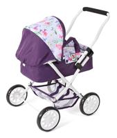 Kleine Poppenwagen Smarty - Flowers Lila - thumbnail