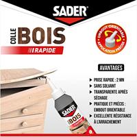 SADER Lijm Hout Quick Shot - Fles 100g - thumbnail