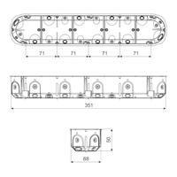 KOPOS KPL 64-50/5LD_NA Hollewand-apparaatdoos (b x h x d) 351 x 68 x 50 mm 1 stuk(s) - thumbnail