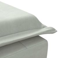 Massage chaise longue met bolster fluweel lichtgrijs - thumbnail