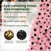 VidaXL Kunstmatig voorverlicht kerstboom met 300 led roze 180 cm pvc - thumbnail