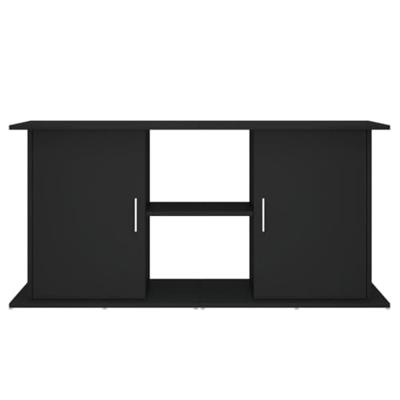Aquariumstandaard 101x41x58 cm bewerkt hout zwart - thumbnail