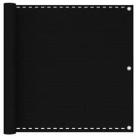 VidaXL Balkonscherm 90x500 cm hdpe zwart - thumbnail