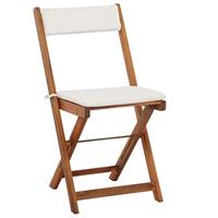 3-delige Bistroset inklapbaar met kussens massief acaciahout - thumbnail