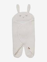 Plaid trappelzak baby in peluche, jersey-voering ivoor - thumbnail