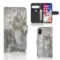 Apple iPhone X | Xs | Bookcase | Beton Print - thumbnail