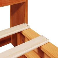 Bed met boekenkast zonder matras hout wasbruin 140x200 cm - thumbnail