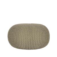 LABEL51 Knitted Poef Olive - L - thumbnail