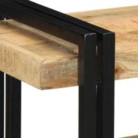 Wandschap 70x33x35 cm massief ruw mangohout - thumbnail