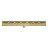 Wiesbaden Douchegoot Met Flens 90x7 cm 6.7 cm Diep Geborsteld Messing Goud - thumbnail