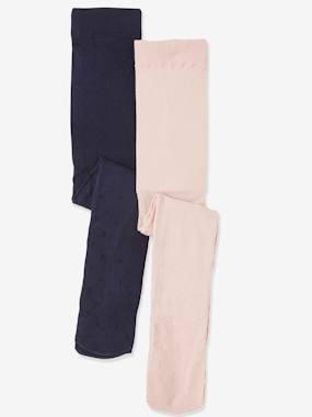 Set van 2 "sterren"-maillots meisje set inkt