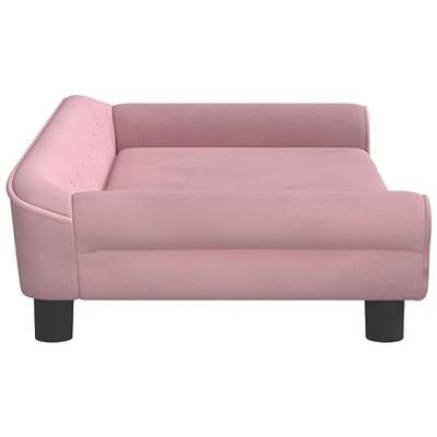 Kinderbank 100x50x26 cm fluweel roze