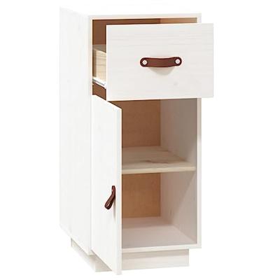Dressoir 34x40x75 cm massief grenenhout wit - thumbnail